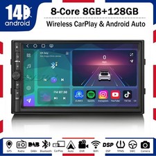 128GB 8 Core Qualcomm Autoradio CarPlay Doppio Din Android 14 GPS Wifi DSP BT5.1