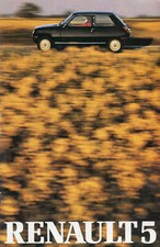 Renault 5 TL GTL & Auto TS Alpine & Turbo c.1981 brochure a colori mercato francese