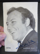 CARTOLINA DI CLAUDIO VILLA CON AUTOGRAFO STAMPATO - CETRA
