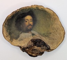 Dipinto Di Ritratto Di Juan De Parena Su Fungo Discendenza Africana Rovere Spagnolo