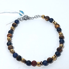 Bracciale Uomo Acciaio Pietre