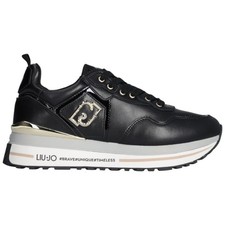 LIU JO sneakers nere in pelle con platform sneakers donna LJ MAXI WONDER 