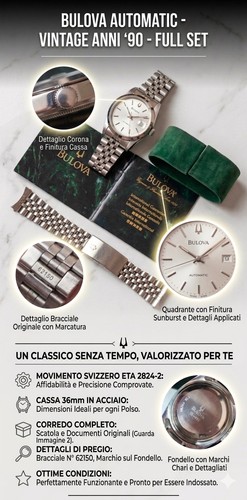 Bulova automatico vintage full - bulova,