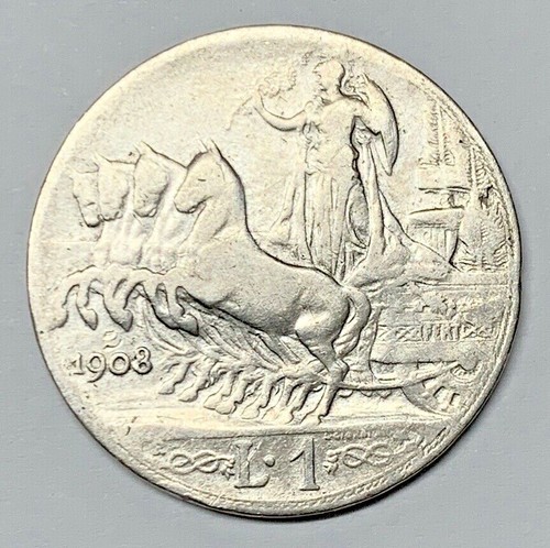 Lira 1908 aquila quadriga - 1,