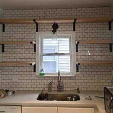 Set 4 Staffe Scaffale Nero