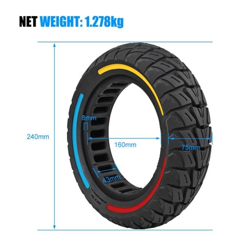 Pneumatico solido 10x3 lunga - solido,