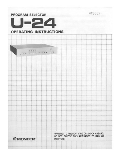 Pioneer ricevitore - u-24,