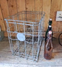 CASSETTA PORTABOTTIGLIE VINTAGE IN FERRO ZINCATO Porta Vino Vintage Bottiglie 