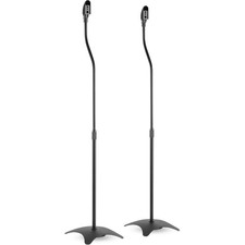 INL Supporto casse acustiche, Piedistallo telescopico 68-110cm, nero, 2pz