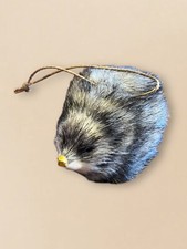 Decorazione natalizia pelliccia animali simpatico riccio grigio realistico peloso morbido