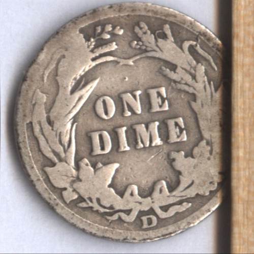 1906 barber dime cud - dime, *