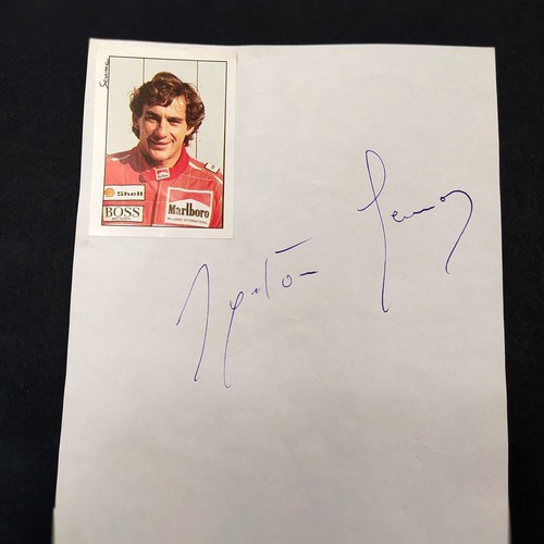 Autografo attribuito ayrton - autografo,