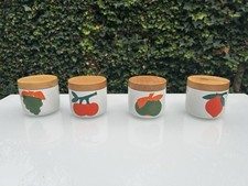 Quattro Barattoli In Ceramica Franco Pozzi Anni 60