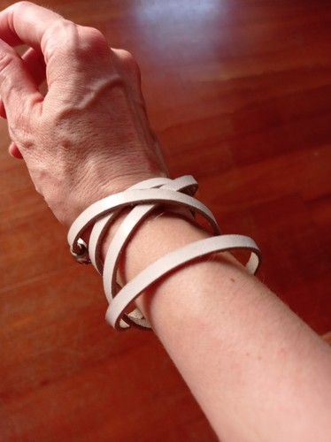 Bracciale collana ecopelle - bracciale/collana,
