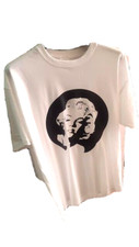 T-SHIRT BIANCA DONNA MARILYN LAVABILE TAGLIA L COTONE 100% NUOVA FRUIT