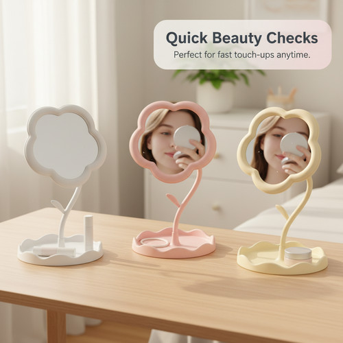 Specchio cosmetico rotante con
