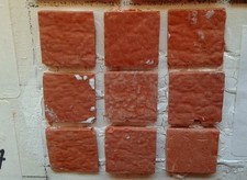 20 piastrelle 25x25mm terracotta  presepe miniature tegole crib spegra