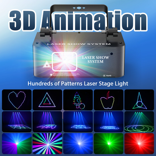Proiettore 500mw dmx rgb luce - 500mw,