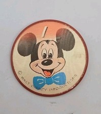 Spilla bottone lenticolare vintage Vari-Vue Topolino mi piace Disney Land