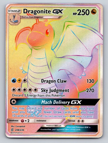 Pokemon dragonite gx rainbow - gx,