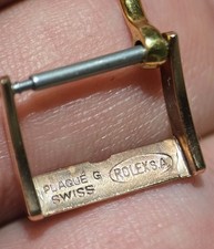 Rolex gold plated buckle 16mm vintage 50s  RARE " Rolex SA Plaque G"