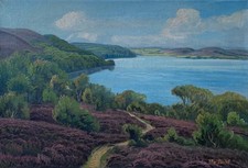 Dipinto A Olio Paesaggio Al