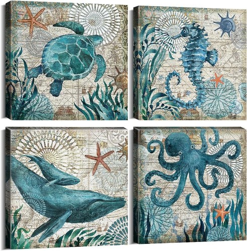 Bathroom wall art beach - bathroom,