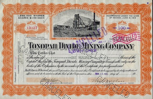 Tonopah divide mining company - tonopah,