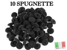 10 SPUGNETTE PER AURICOLARI RICAMBIO SPUGNE COPRI CUFFIE PROTEZIONI NERE