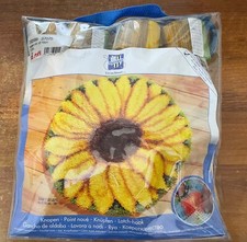 Vervaco Tappeto lavoro a nodi Girasole diametro 70cm