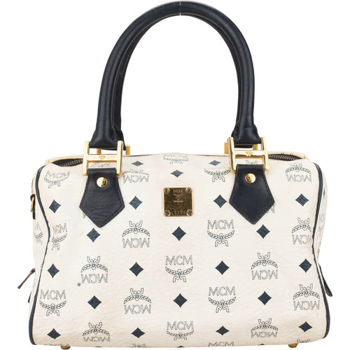 Borsa mano mcm white - a, visetos