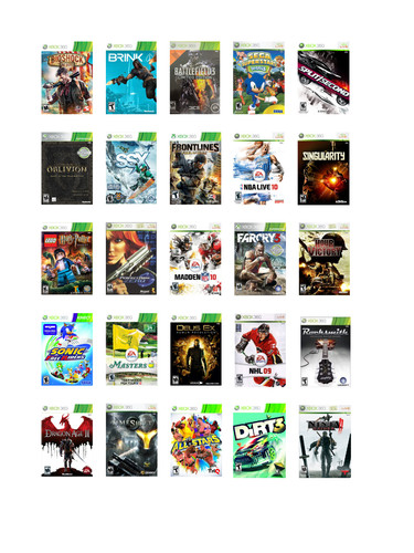 Microsoft xbox 360 games - xbox,