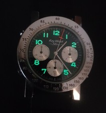 Key West Cronografo vintage perfettamente funzionante Raro Modello Oversize 