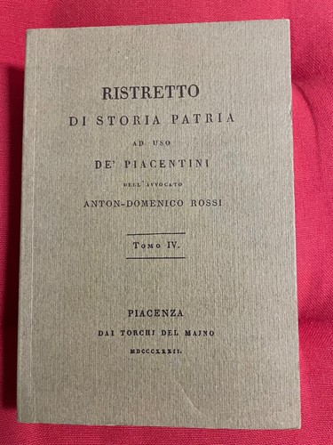 Ristretto storia patria de - di,