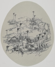 FABRIZIO CLERICI: Rara Litografia 65x46 Firmata, Numerata, Pubblicata. STUPENDA!