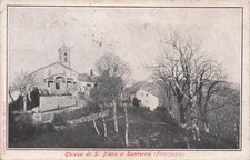 27-30A) CARTOLINA FIRENZUOLA CHIESA SAN PIETRO SANTERNO VIAGGIATA FIRENZE