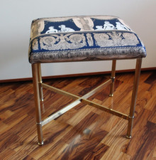 Sgabello pouf ottone lavorato