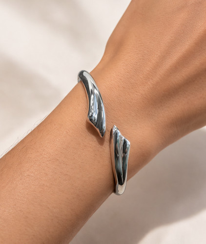 Bracciale aperto argento - bracciale, in