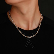 Collana uomo acciaio con - da,