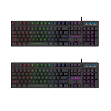 2x LED Gioco Tastiera Nero USB