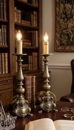 Coppia candelabri vintage - coppia, di