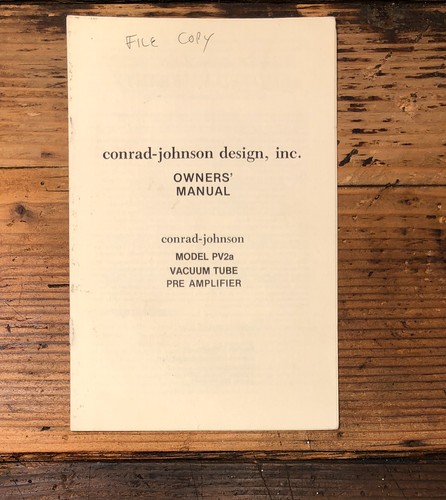 Conrad johnson modello pv2a - conrad,
