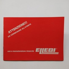 Manuale utente uso e manutenzione rimorchi ELLEBI 1985. Ingiallito