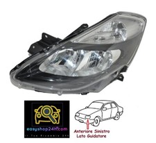 FARO FANALE PROIETTORE ANTERIORE SX PER RENAULT CLIO 3 III 09 2011 PARABOLA NERA