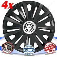 SET 4 BORCHIE RUOTA COPRI CERCHI CALOTTE 16 ROYAL BLACK PER LANCIA DELTA