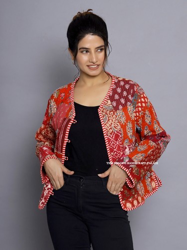 Rosso patchwork trapuntato - patchwork,