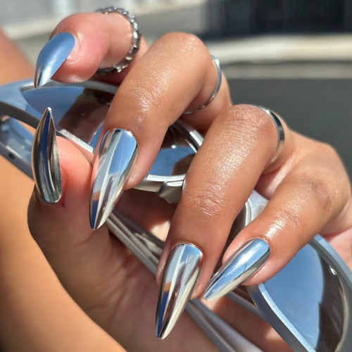 Long stiletto metallic - long, td