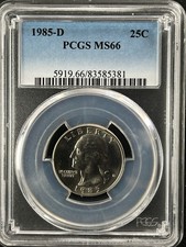 1985-D 25C Washington quarto