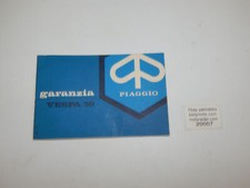Libretto Di Garanzia PIAGGIO