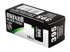 10 x Maxell 395 Pile Batterie Scatola Mercury Free Silver Oxide SR927SW 1.55V